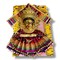Vara Lakshmi Goddess Face Set Devi Mata Mukhota Mahalaxmi Face Idol Velvet Gotta Dress Jewelry for Varalaxmi Vratam Navaratri Margashirsha Vratha Pooja Hindu Religious Temple